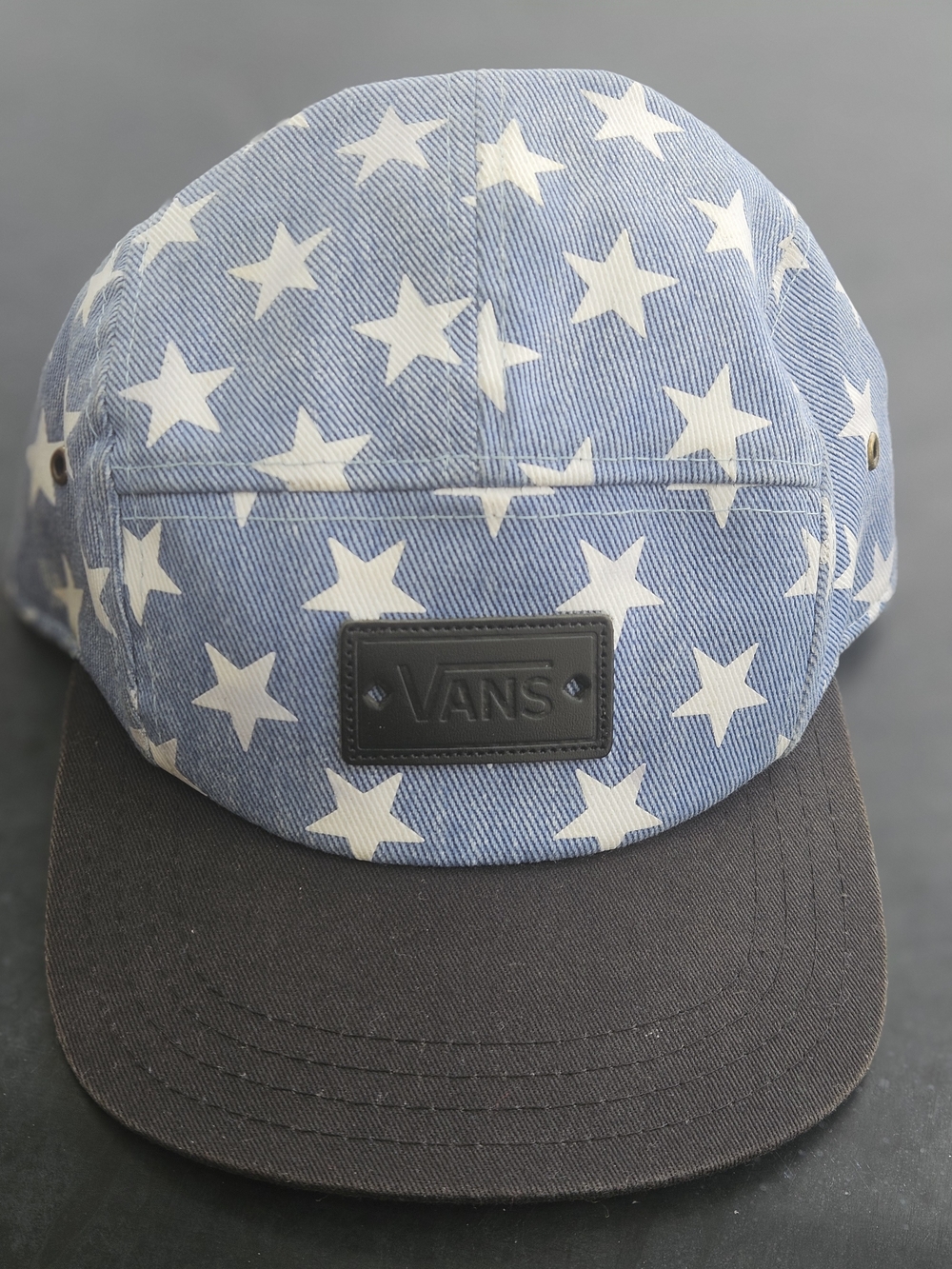 Vans Kids Light Blue Star Print Cap with Black Brim
